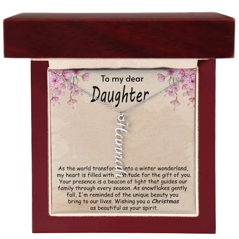 Multi Vertical Name Necklace - As The World Transforms Daughter