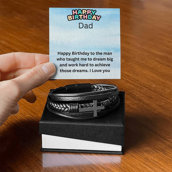 Pulsera Cruzada para Hombre - Dream Big Dad