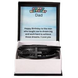 Pulsera Cruzada para Hombre - Dream Big Dad