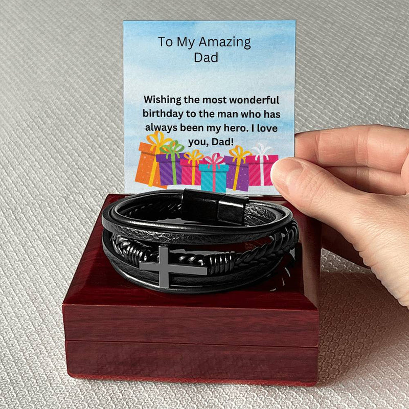 Pulsera Cruzada para Hombre - Amazing Dad