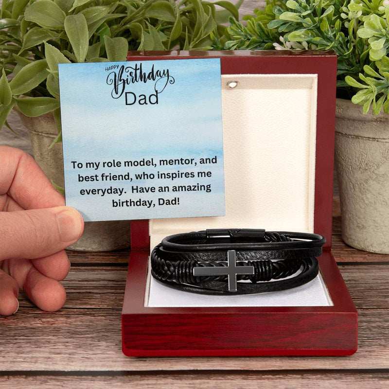 Men's Cross Bracelet - Role Model Dad