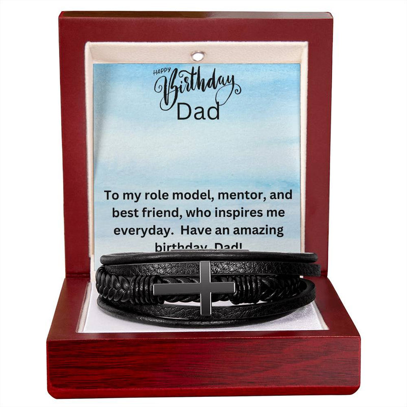 Men's Cross Bracelet - Role Model Dad