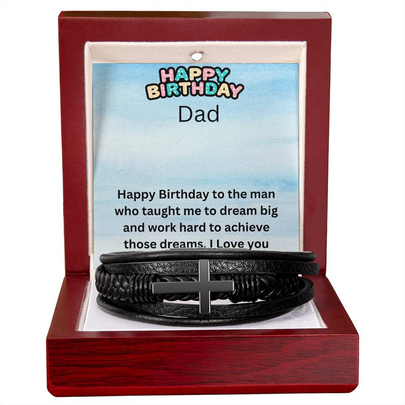 Pulsera Cruzada para Hombre - Dream Big Dad