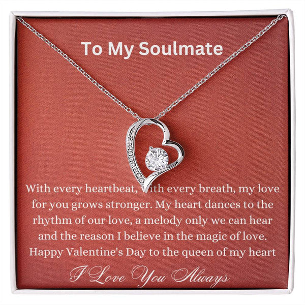 Forever Love Necklace - With Every Heartbeat Soulmate