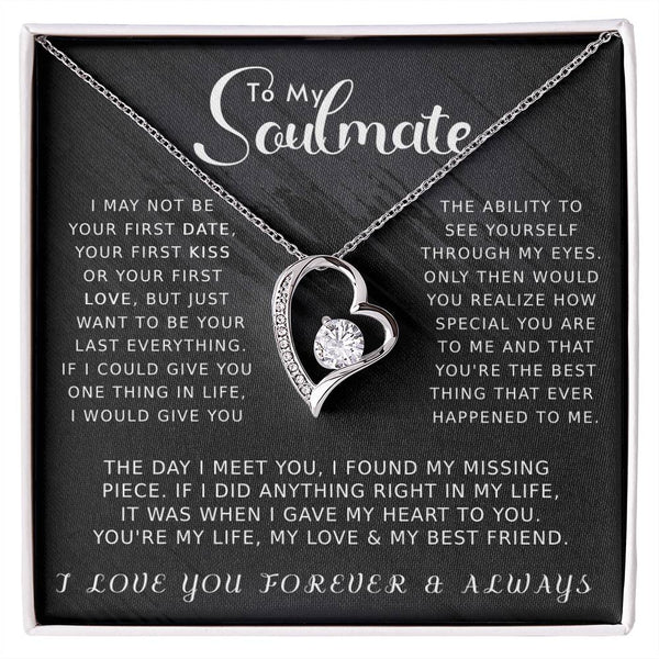 To My Soulmate Necklace For Women, 