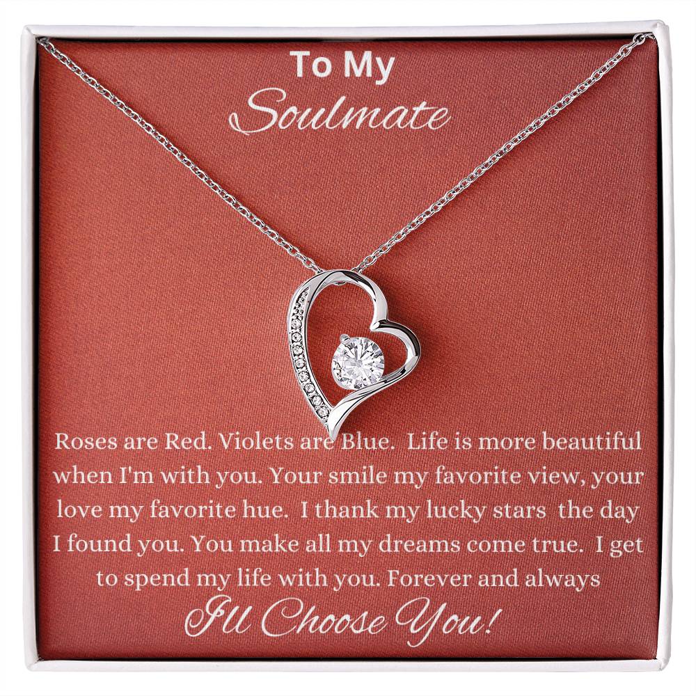 To My Soulmate Necklace For Women, 