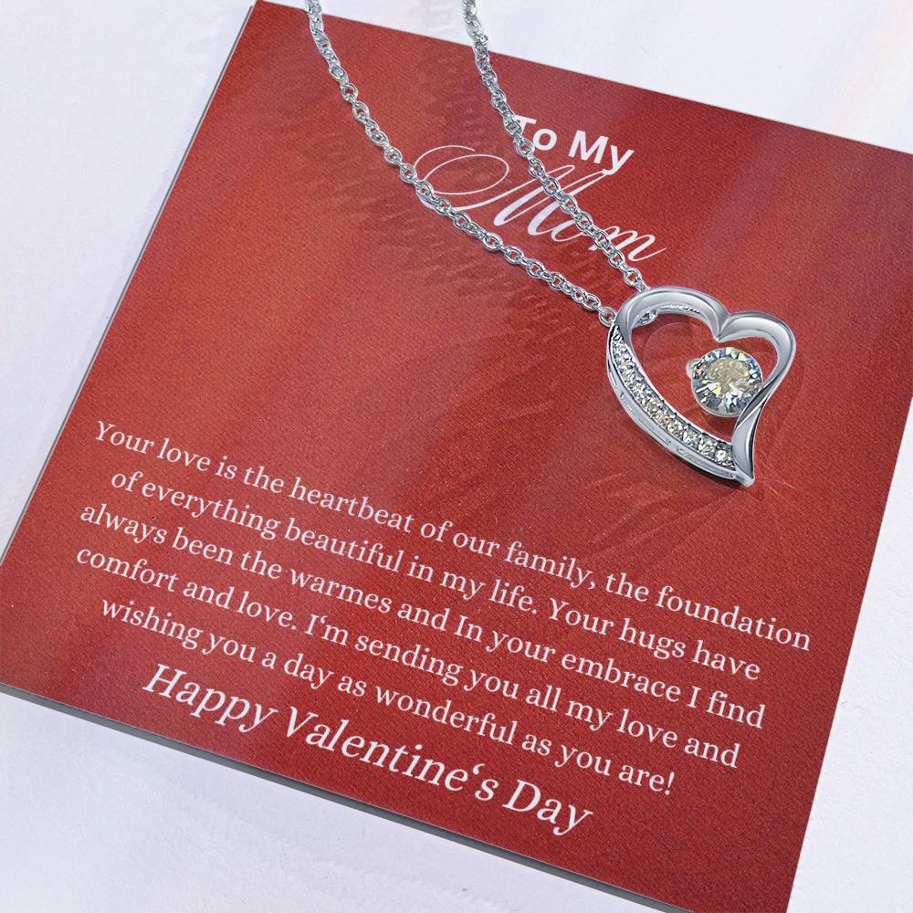 Forever Love Necklace - Heartbeat of Family Mom