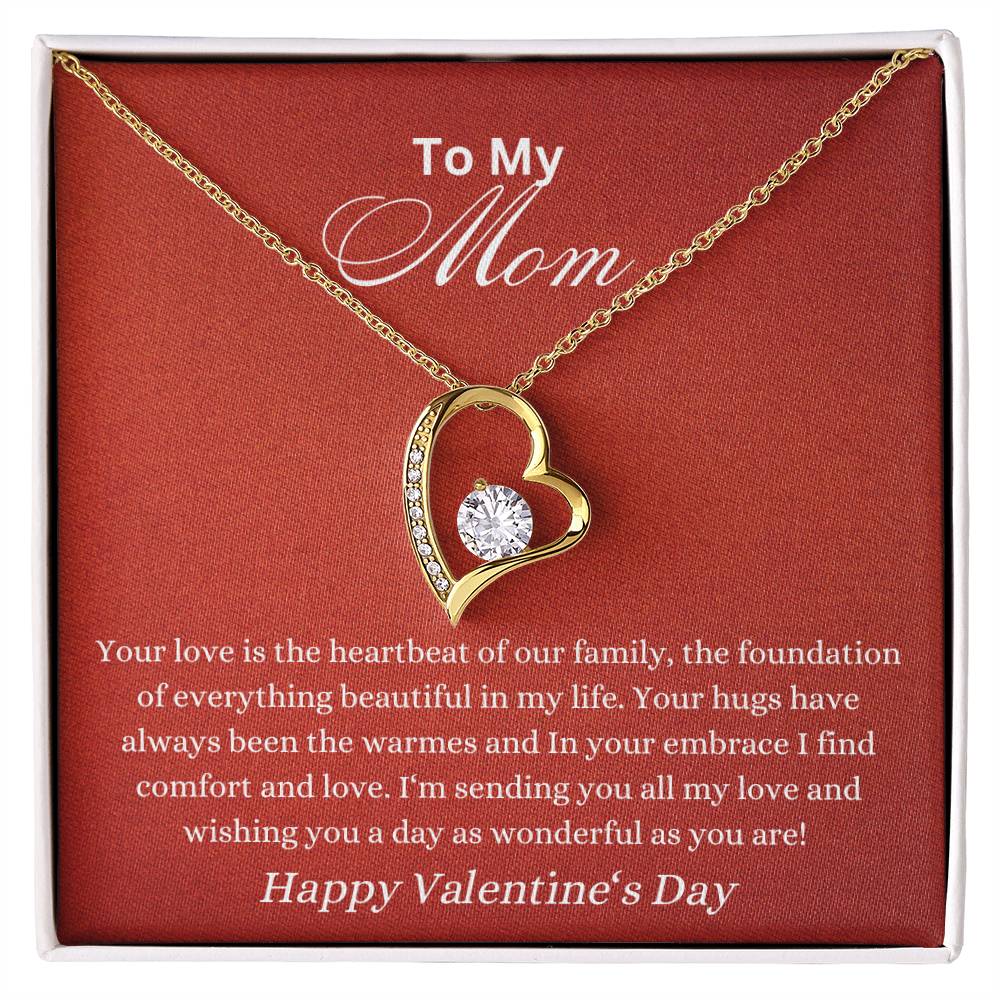 Forever Love Necklace - Heartbeat of Family Mom