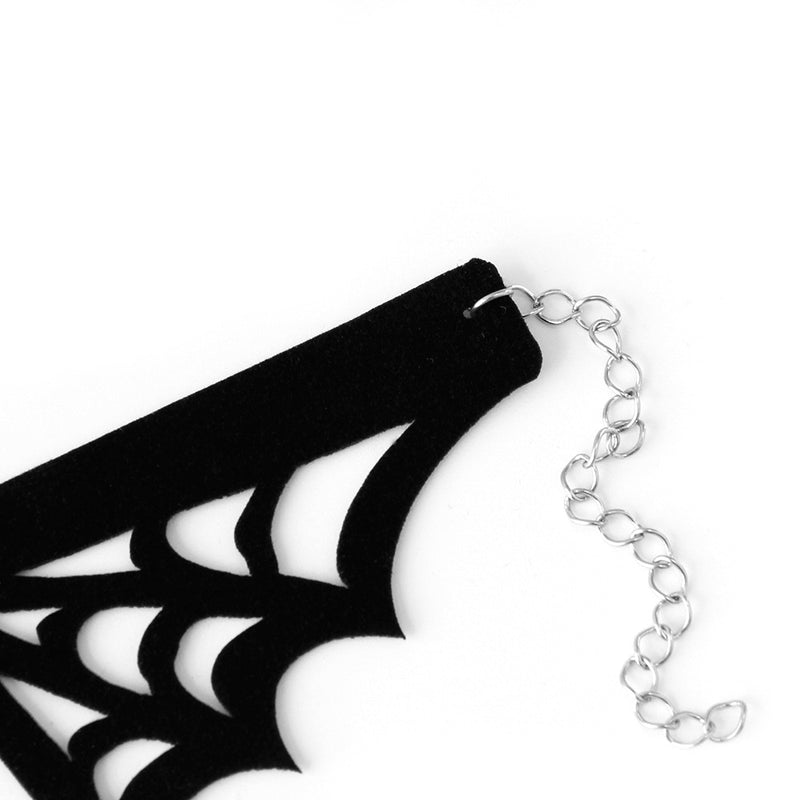 Pulsera de telaraña negra de Halloween a la moda para hombres y mujeres