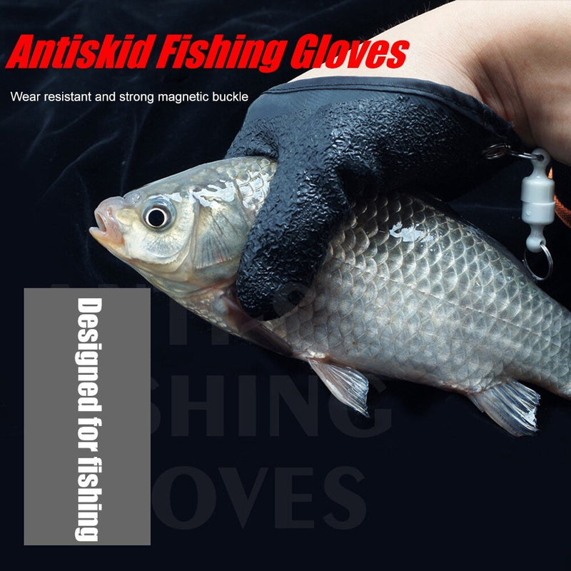 Guantes de pesca antideslizantes, protegen la mano de pinchazos, rasguños, pescador, pesca profesional, guantes de caza de látex, izquierda y derecha