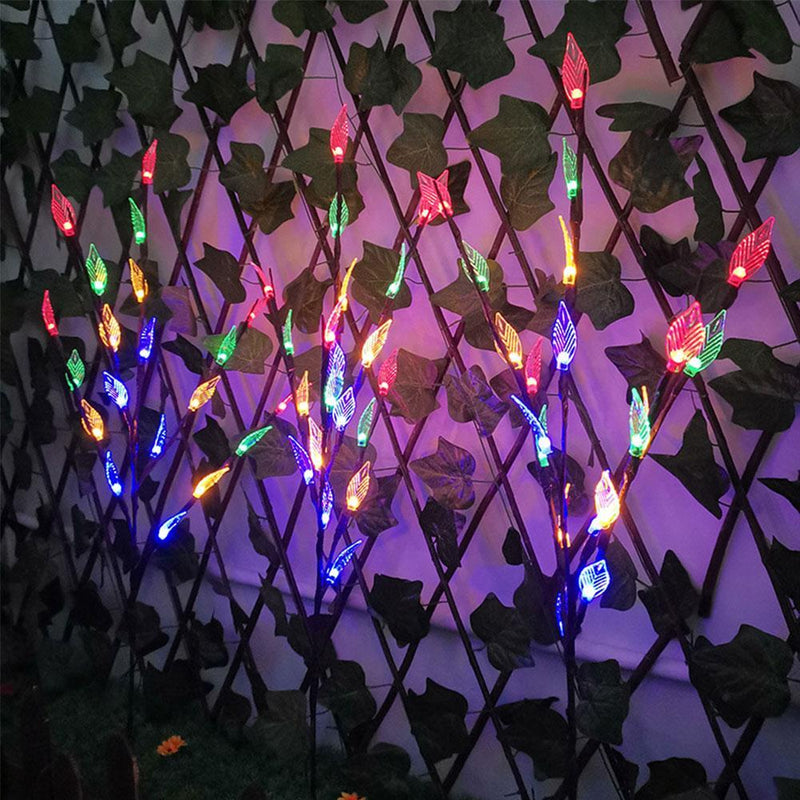 Outdoor Waterproof Solar Leaf Lawn LED String Lights