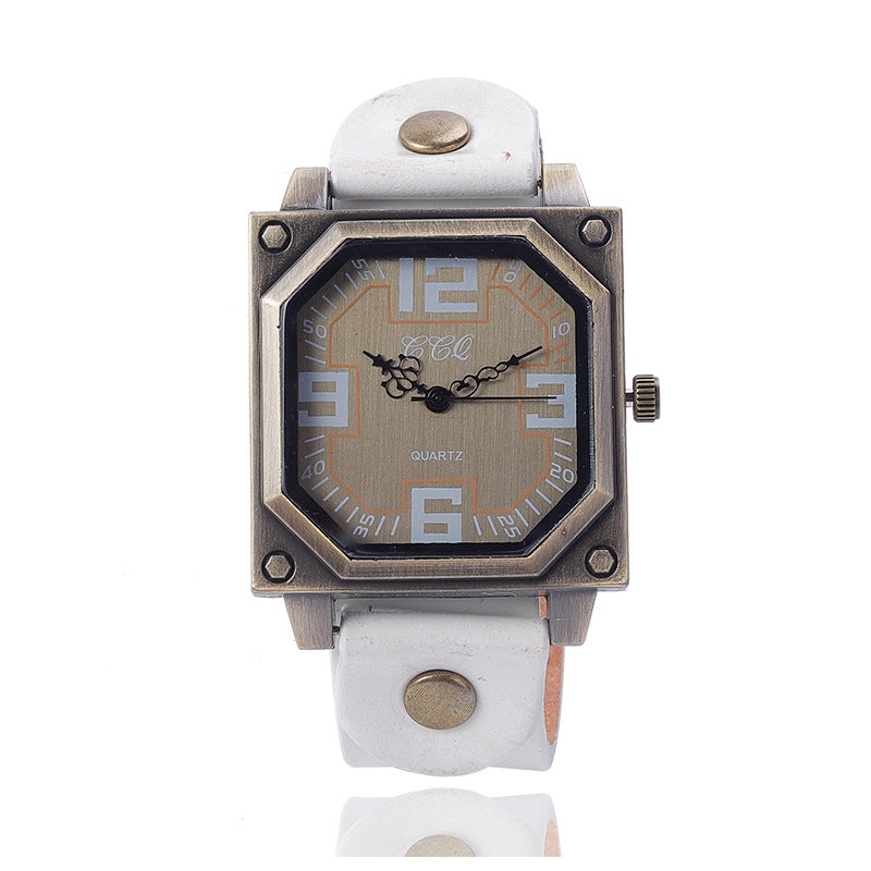 Reloj de mujer cuadrado digital retro casual con hebilla de cuarzo universal