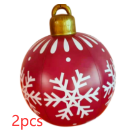 Bola de adorno de Navidad para exteriores, bola decorada inflable de Pvc de 60CM, bolas grandes gigantes de PVC, decoraciones para árboles de Navidad, pelota de juguete