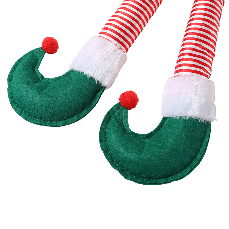 Christmas Elf Leg Santa Claus Leg Christmas Car Leg Pendant Christmas Decorations Christmas Daily Necessities