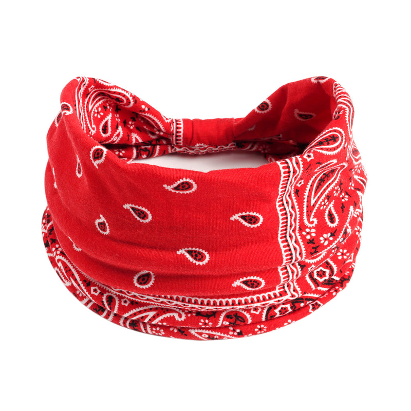 European And American Retro Cashew Perris Pattern Wide Headband Sports Yoga Elastic Headdress