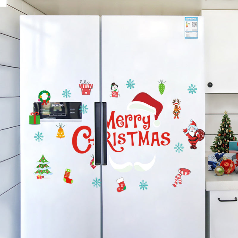 Adhesivos decorativos de pared para Navidad y felices fiestas.