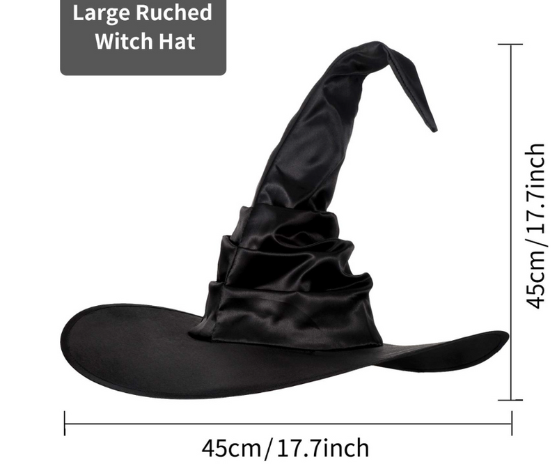 Halloween Costume Witch Spider Pendant Witch Hat Black Cloak Nose Eyes Suit