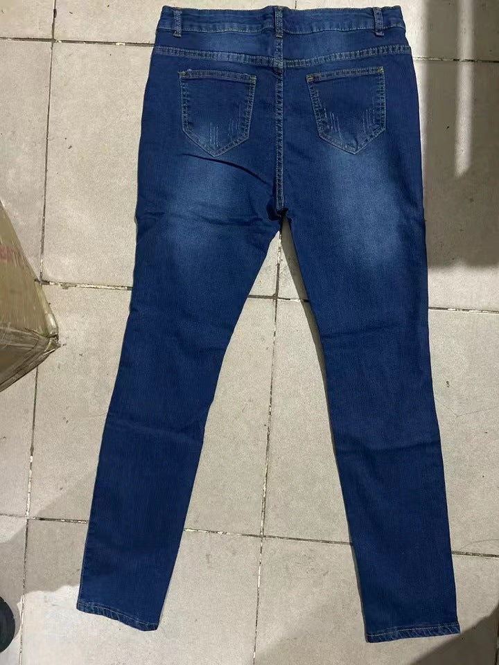 Pantalones vaqueros con agujeros de moda para estudiantes