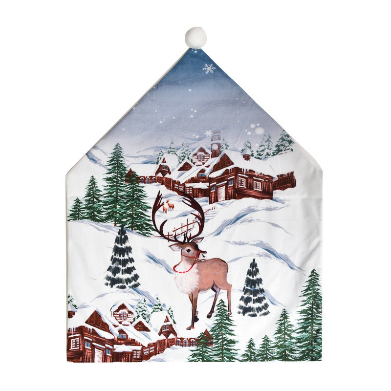 Christmas Decorations Cartoon Chair Covers