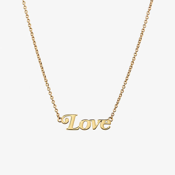 Gold Color Letter Love Lady Collarbone