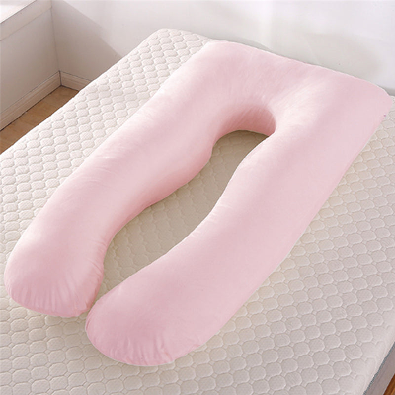 Almohada de apoyo para dormir de verano para mujeres embarazadas, almohadas de maternidad en forma de U, seda de hielo para embarazo