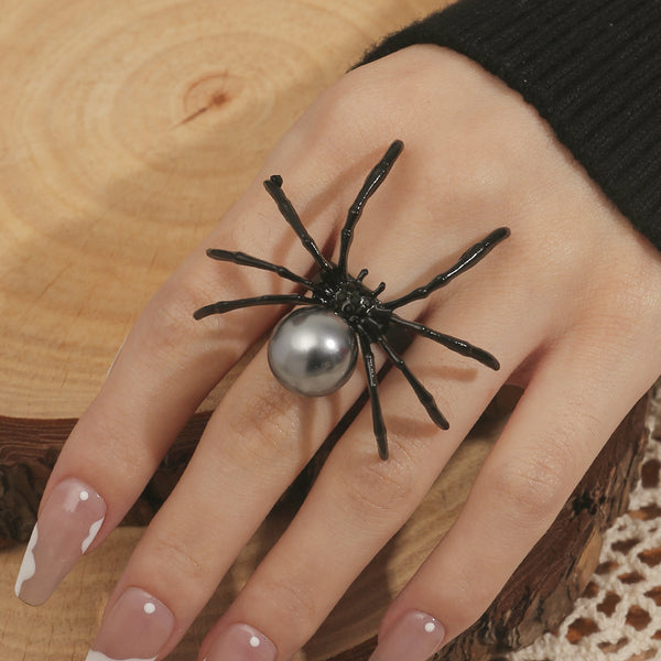 Anillo con forma de araña simple de moda de Halloween