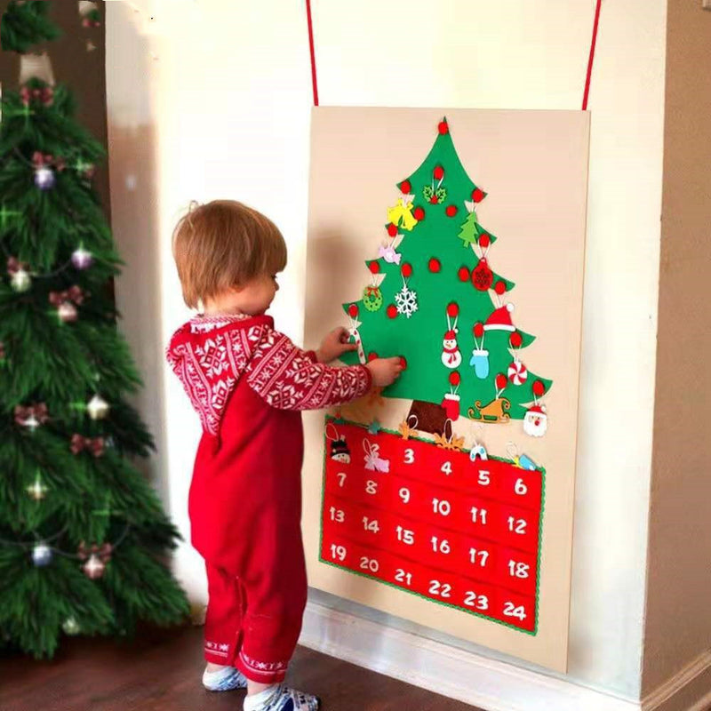 Árbol de Navidad de fieltro navideño creativo