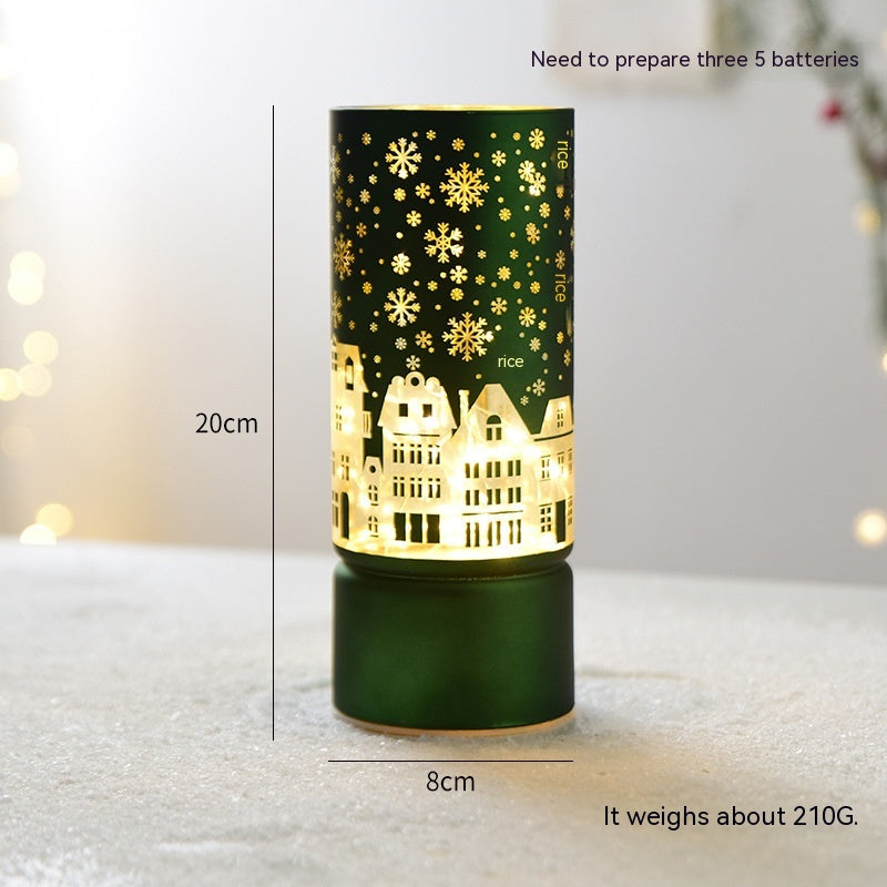 Christmas Luminous Glass Desktop Decoration