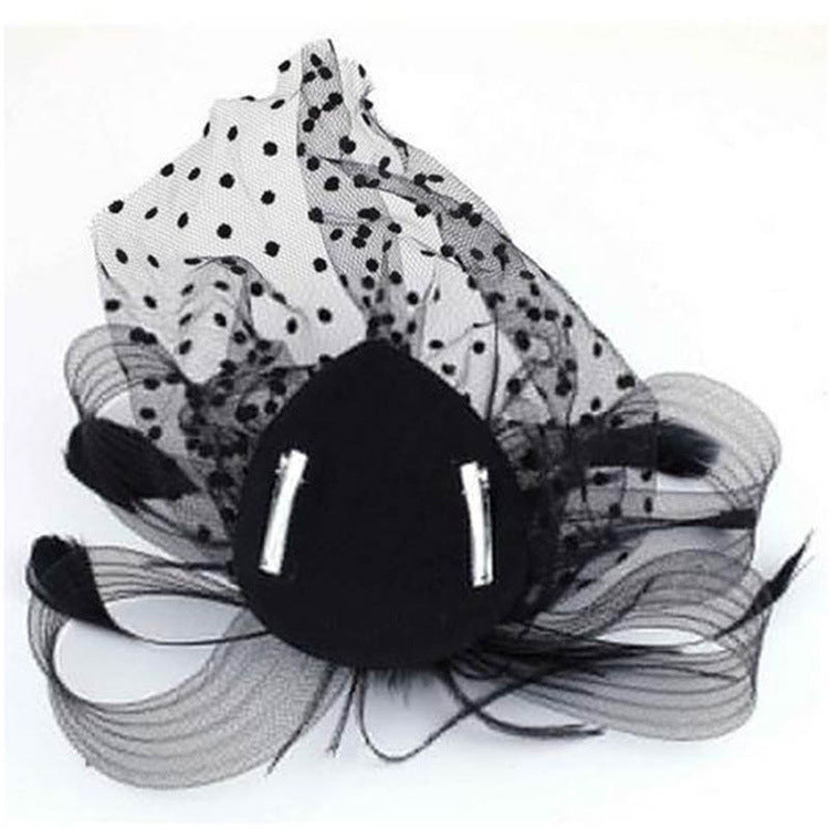 Headdress Hair Accessories Feather Cover Face Hairpin