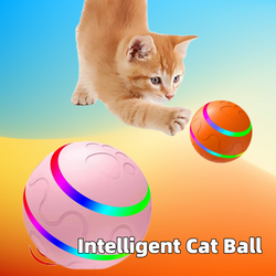 Nuevo juguete para mascotas, pelota malvada para gatos, pelota inteligente, juguetes para gatos USB, bola autogiratoria, bola de rotación automática