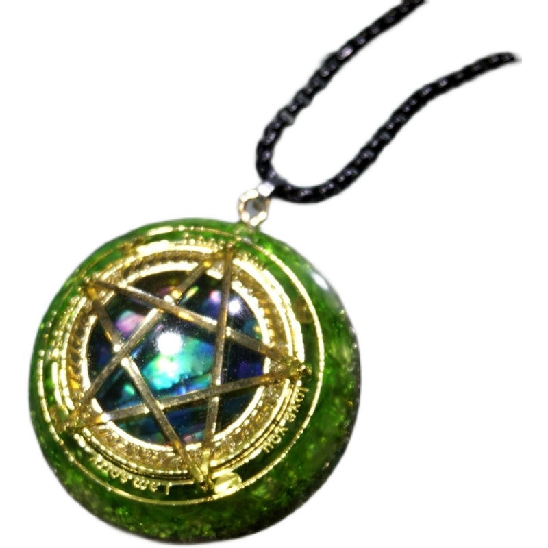 Crystal Pendant Pentagram Necklace For Men And Women