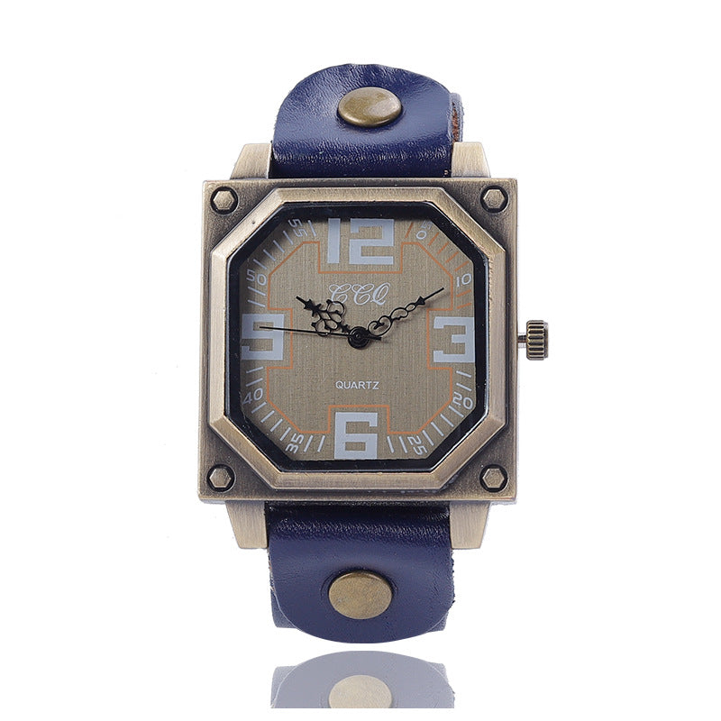 Reloj de mujer cuadrado digital retro casual con hebilla de cuarzo universal