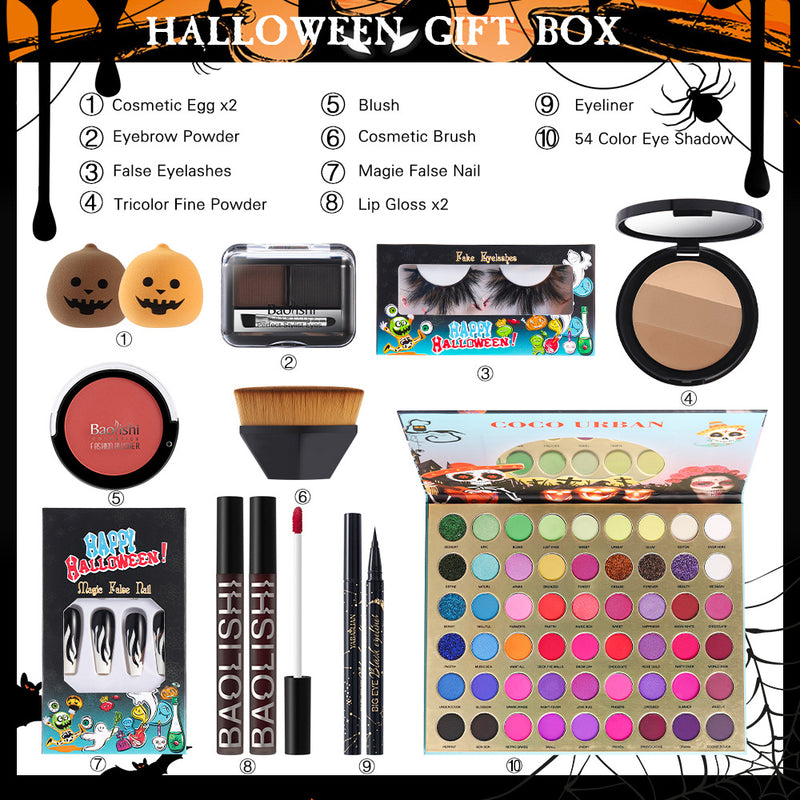 Maquillaje de Halloween Laca de labios Reparación de sombra de ojos Todo en uno