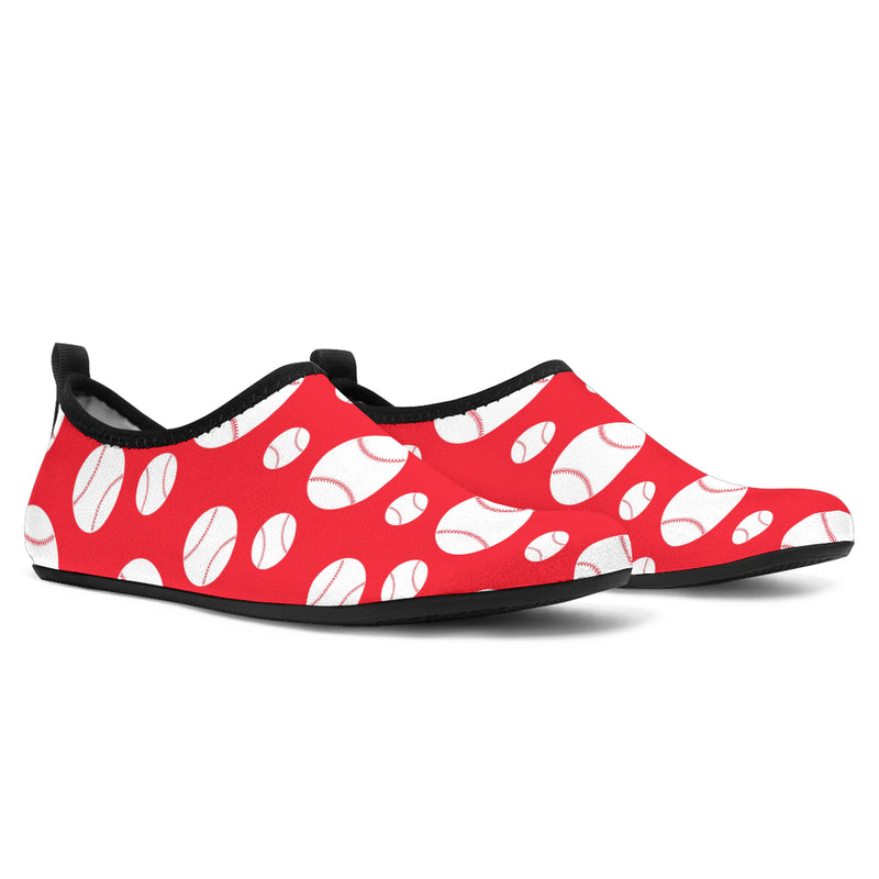 Red Baseball Ball Aqua Shoes