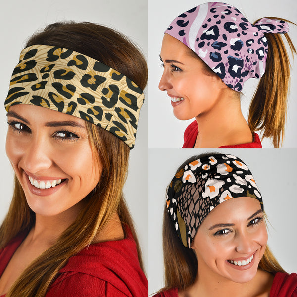 Paquete de 3 bandanas de la colección Luxury Leopard Style