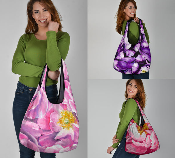 3 Floral Grocery Bags