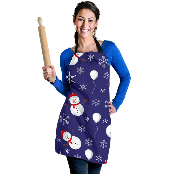 Christmas Blue Good Vibes Only Women's Apron