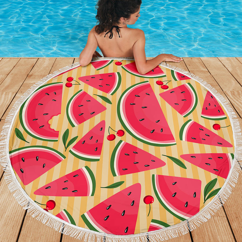 Watermelon Round Beach Blanket