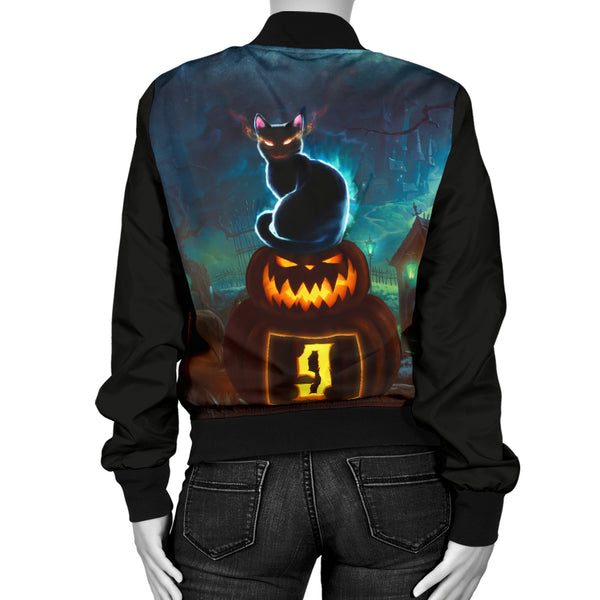 Chaqueta bomber de Halloween para mujer