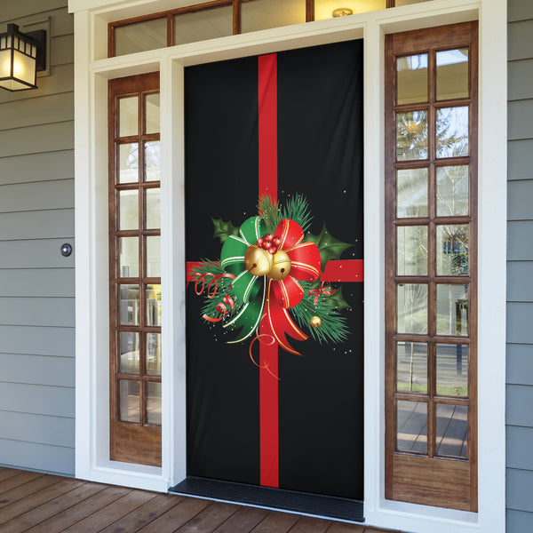 Christmas Decor Bow (Black) - Christmas Door Sock