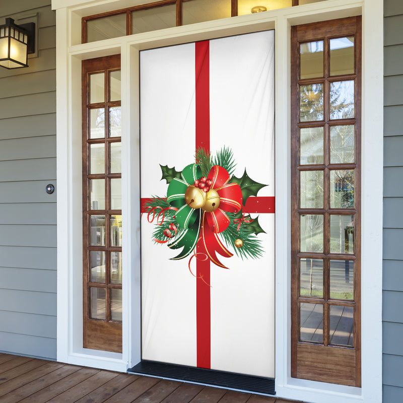 Christmas Decor Bow (White) - Christmas Door Sock