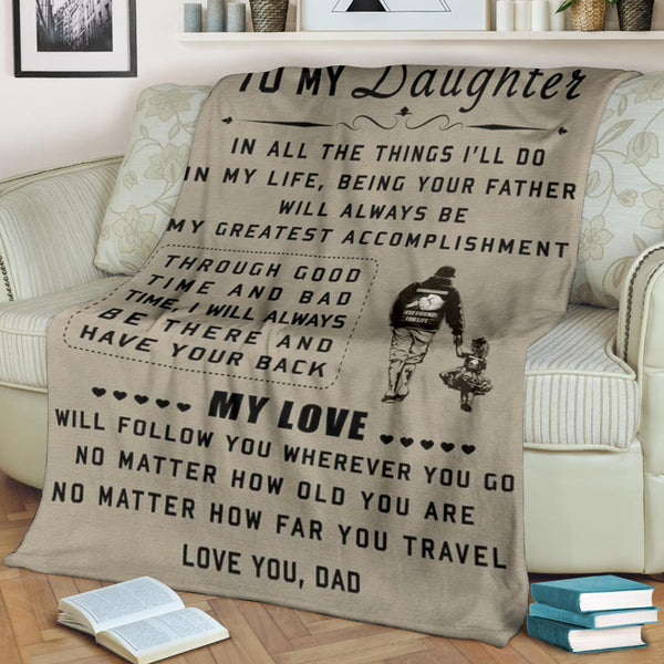 To My Daughter Premium Blanket