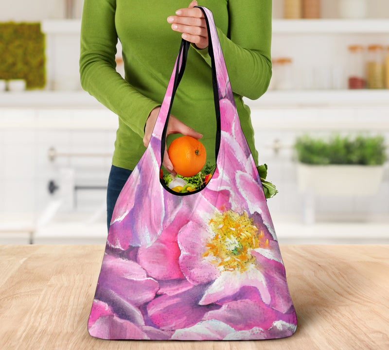 3 bolsas de supermercado florales