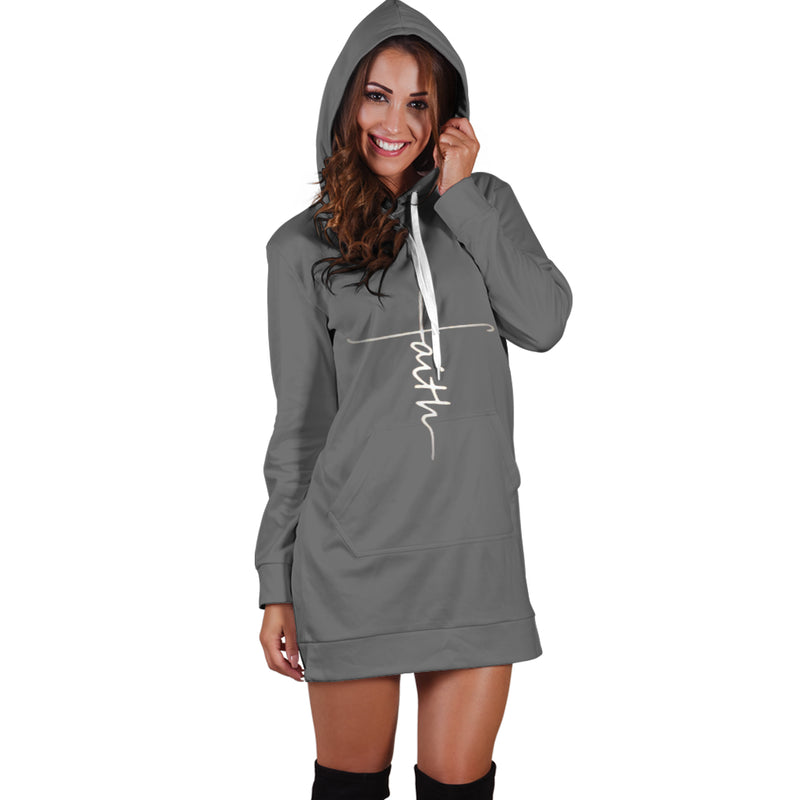 Vestido Sudadera Con Capucha Faith Gris