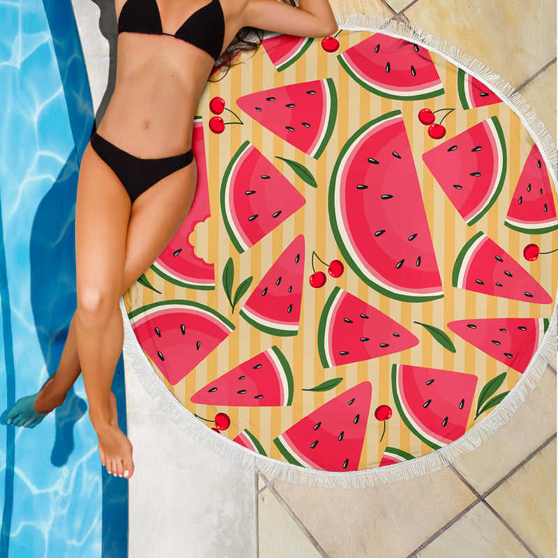 Watermelon Round Beach Blanket