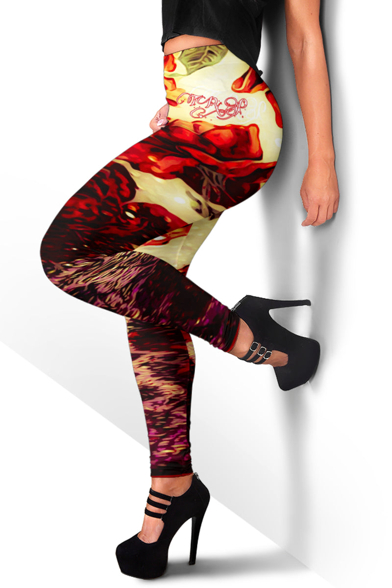 Floral Embosses: Roses 03 Leggings