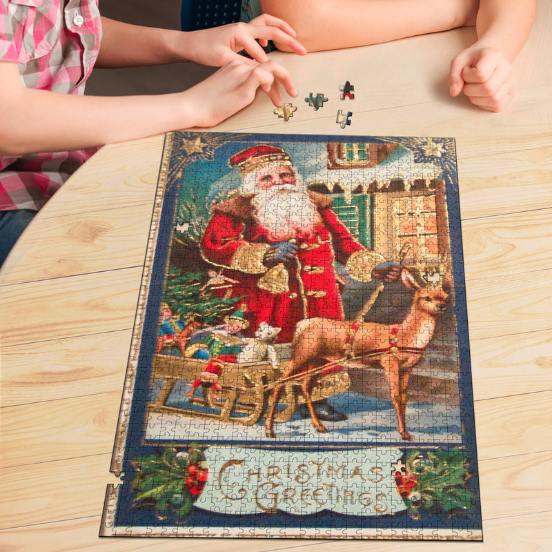 Christmas Greetings Vintage Jigsaw Puzzle