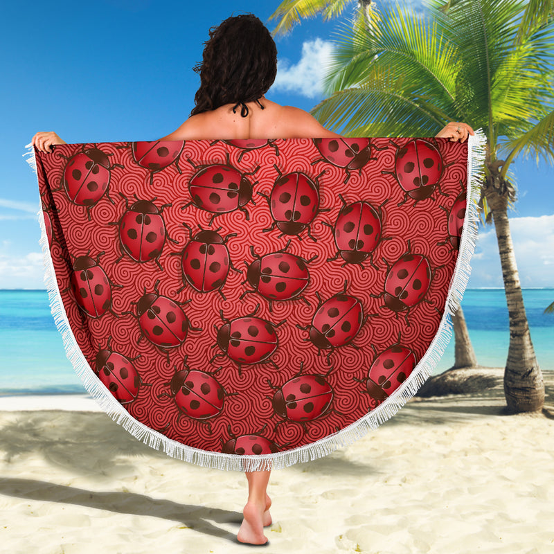 Manta de playa Lady Bug Swirl - Rojo