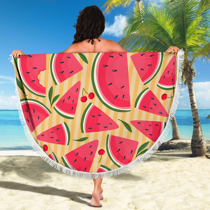 Watermelon Round Beach Blanket