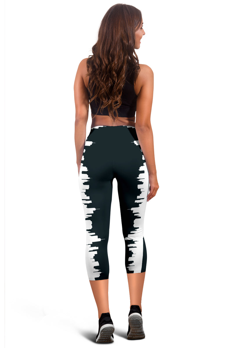 Leggings capris para mujer linda chica de ciudad